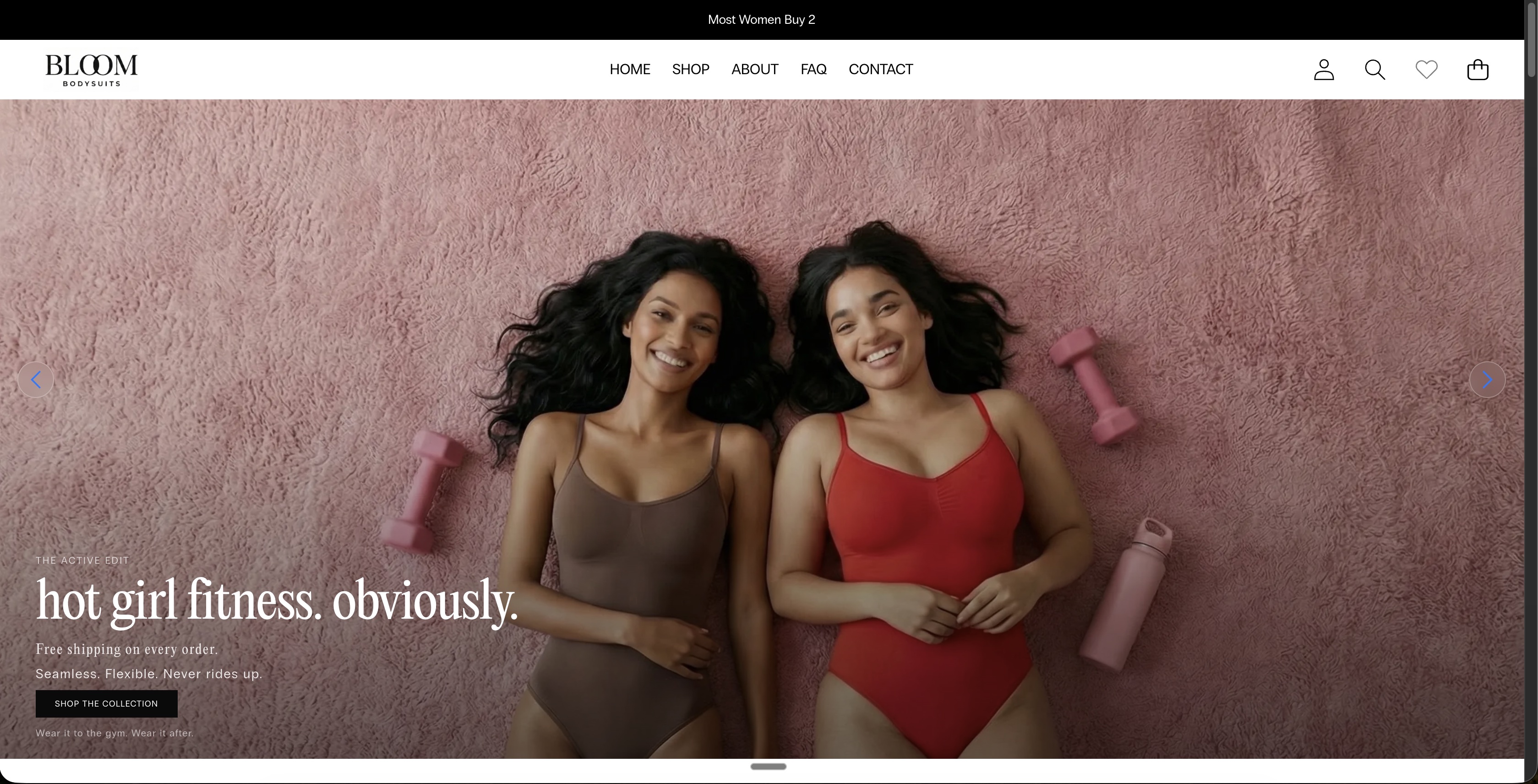 Bloom Body Suits website